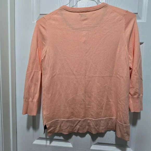 Crown & Ivy Ladies Cardigan LG Spring 3/4 Sleeve Preppy Minimalist Easter Spring - Picture 3 of 4